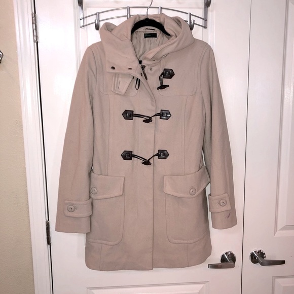 Classic Tan Hooded Duffle Coat